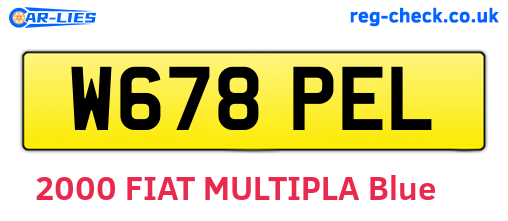 W678PEL are the vehicle registration plates.