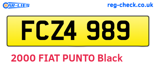 FCZ4989 are the vehicle registration plates.