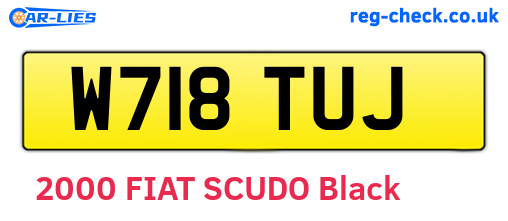 W718TUJ are the vehicle registration plates.