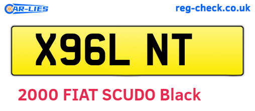 X96LNT are the vehicle registration plates.