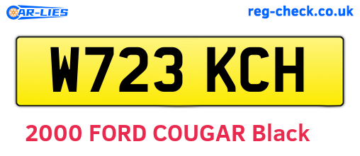 W723KCH are the vehicle registration plates.