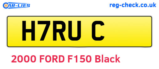 H7RUC are the vehicle registration plates.