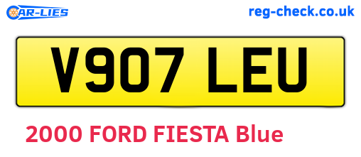 V907LEU are the vehicle registration plates.
