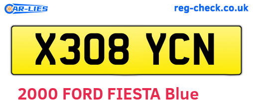 X308YCN are the vehicle registration plates.