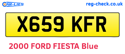 X659KFR are the vehicle registration plates.