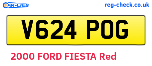 V624POG are the vehicle registration plates.