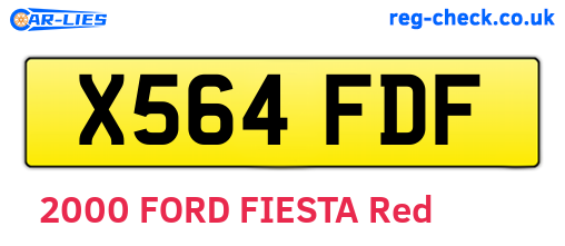 X564FDF are the vehicle registration plates.