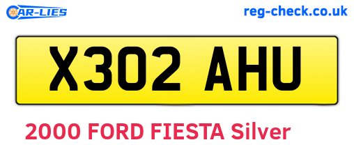 X302AHU are the vehicle registration plates.