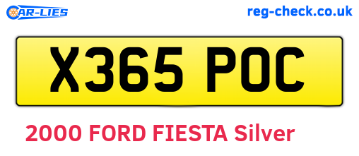 X365POC are the vehicle registration plates.