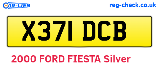 X371DCB are the vehicle registration plates.