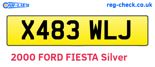 X483WLJ are the vehicle registration plates.
