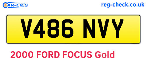 V486NVY are the vehicle registration plates.