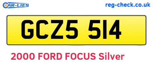 GCZ5514 are the vehicle registration plates.