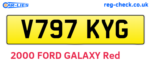 V797KYG are the vehicle registration plates.