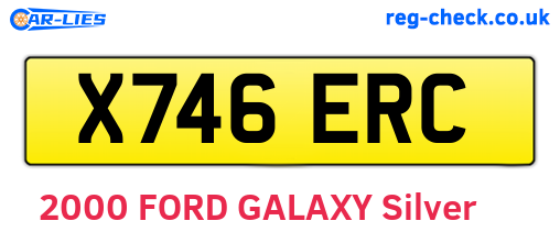 X746ERC are the vehicle registration plates.