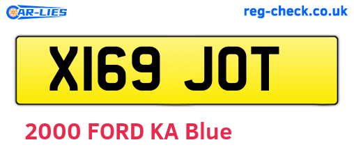 X169JOT are the vehicle registration plates.