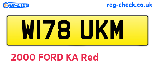 W178UKM are the vehicle registration plates.