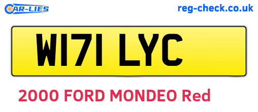 W171LYC are the vehicle registration plates.