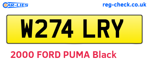 W274LRY are the vehicle registration plates.
