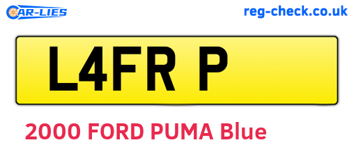 L4FRP are the vehicle registration plates.