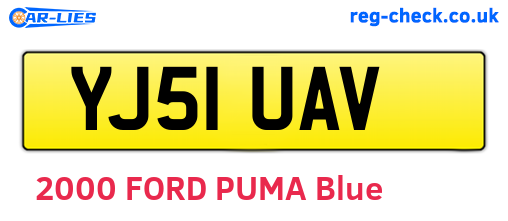 YJ51UAV are the vehicle registration plates.