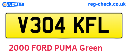 V304KFL are the vehicle registration plates.