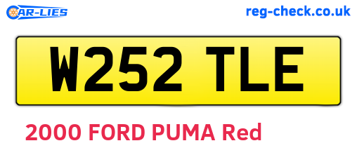 W252TLE are the vehicle registration plates.