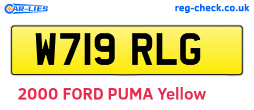 W719RLG are the vehicle registration plates.