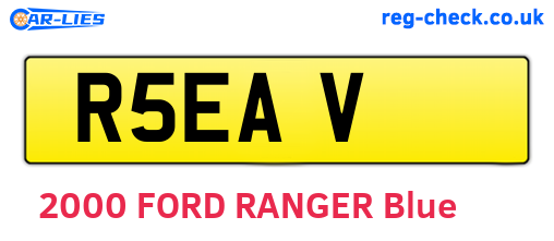 R5EAV are the vehicle registration plates.