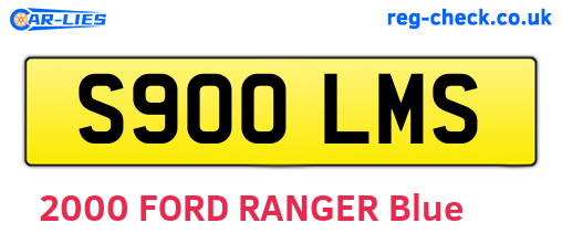 S900LMS are the vehicle registration plates.