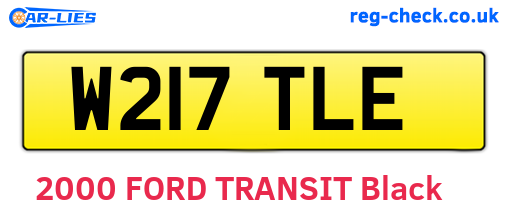 W217TLE are the vehicle registration plates.
