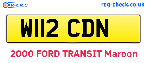 W112CDN are the vehicle registration plates.