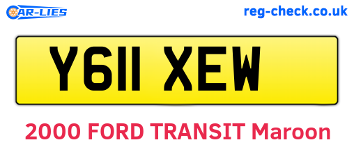 Y611XEW are the vehicle registration plates.