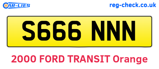 S666NNN are the vehicle registration plates.