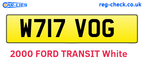 W717VOG are the vehicle registration plates.