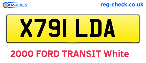 X791LDA are the vehicle registration plates.