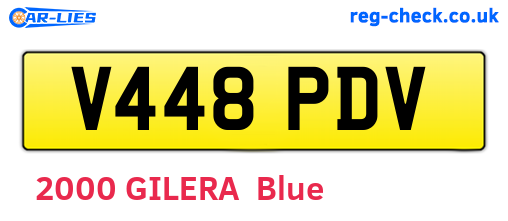 V448PDV are the vehicle registration plates.