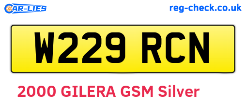W229RCN are the vehicle registration plates.