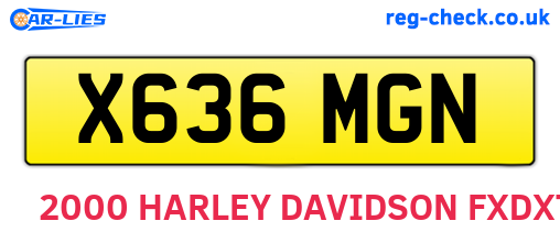 X636MGN are the vehicle registration plates.