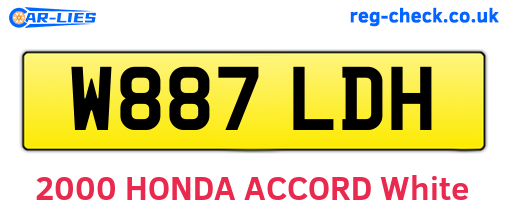 W887LDH are the vehicle registration plates.