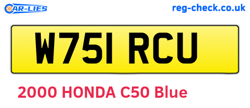 W751RCU are the vehicle registration plates.