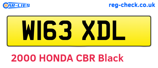 W163XDL are the vehicle registration plates.