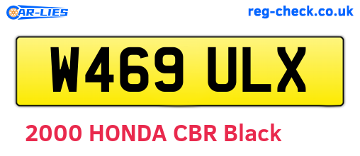 W469ULX are the vehicle registration plates.