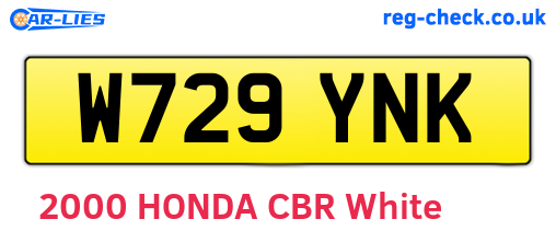 W729YNK are the vehicle registration plates.