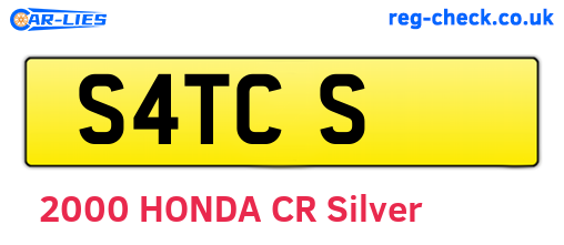 S4TCS are the vehicle registration plates.