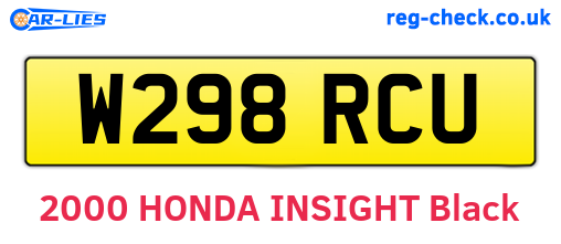 W298RCU are the vehicle registration plates.