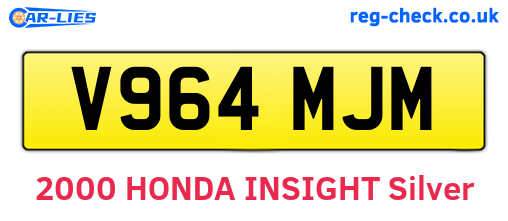 V964MJM are the vehicle registration plates.