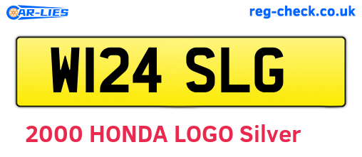 W124SLG are the vehicle registration plates.