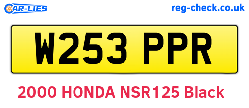 W253PPR are the vehicle registration plates.