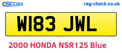 W183JWL are the vehicle registration plates.